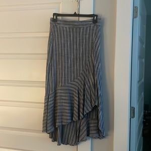 NWOT Lulu’s MIDI Cotton Stripe Skirt
